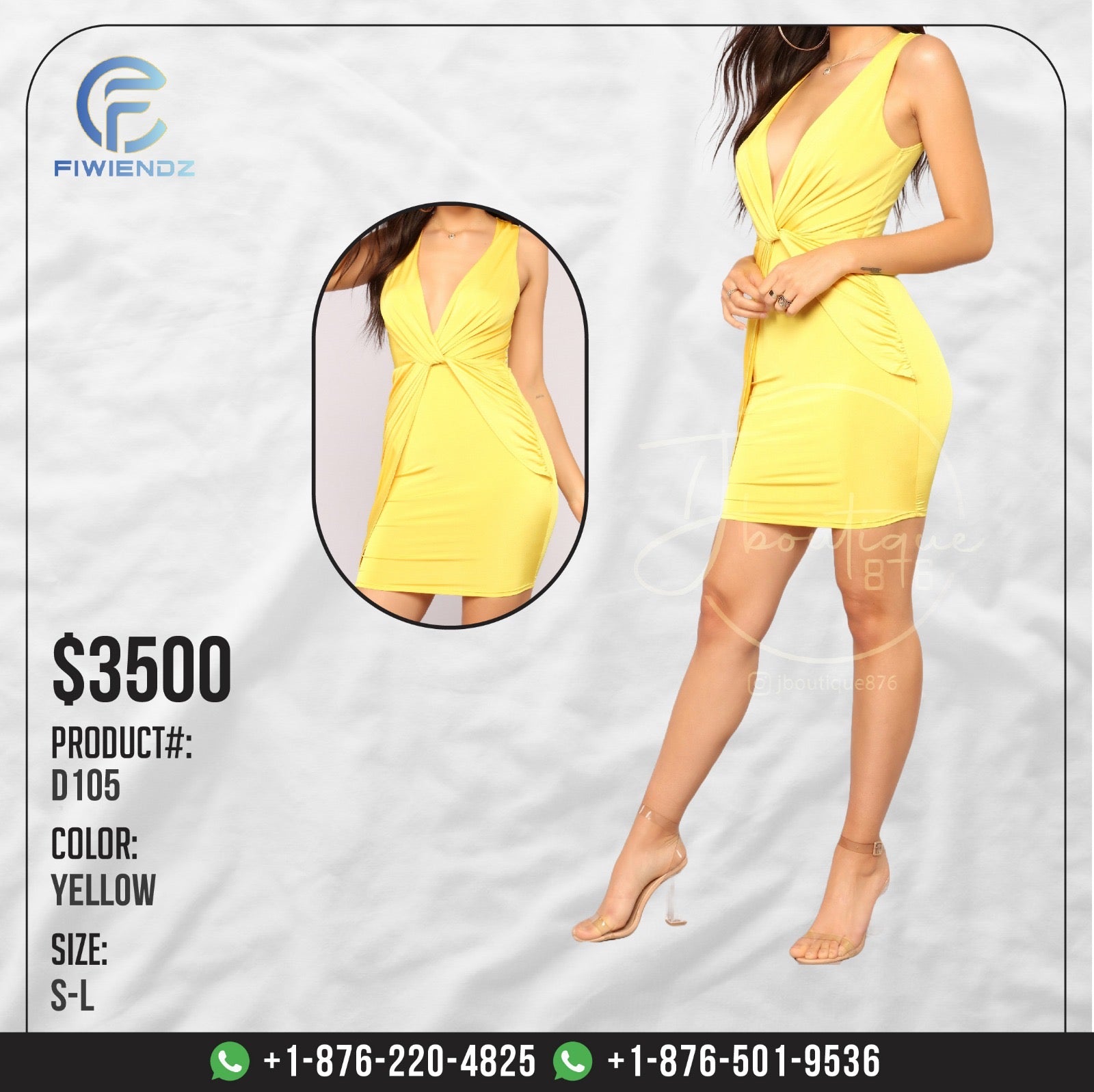Dresses - D105 - Yellow